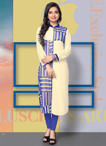 Cream A-Line Kurti