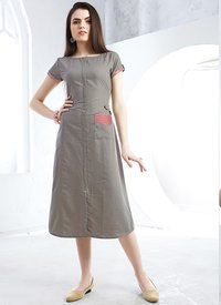 Khakhi Kurta with Pocket Kurti