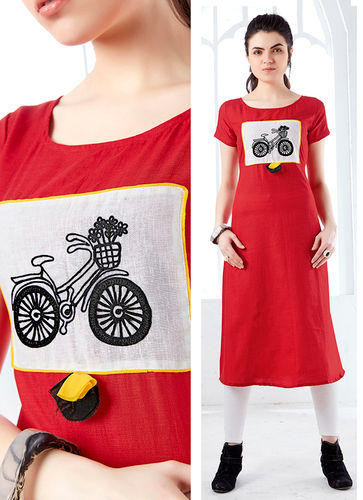 Red Designer Kurti