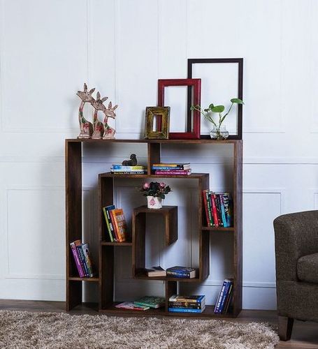 Handcrafted Book Shelf in Walnut Finish by Wudstuk
