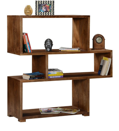 Handcrafted Book Shelf in Walnut Finish by Wudstuk