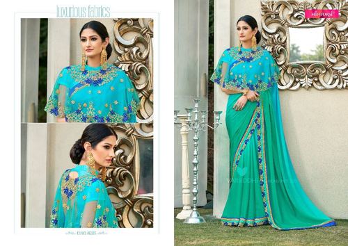 Georgette Designer Embroidery Saree