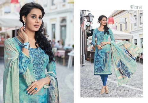 Digital Print With Embroidery Work Pashmina Salwar Kameez