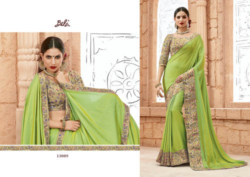 Border work Designer Party Wear saree