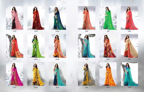 Designer Print Saree