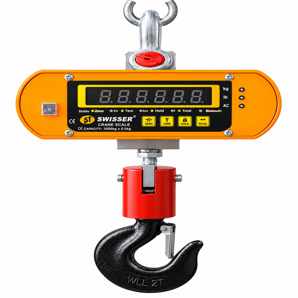 Electronic Crane Scale - Steel 230 AC Power Supply LED Monitor Display | 1-Year Warranty Enhanced Ergonomics Easy Installation