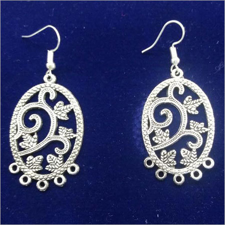 Handcraft Jwellery - Silver Alloy 2x1 Inches, Oxidized Finish | Elegant Design, Unique Style, Lightweight Drop Earrings