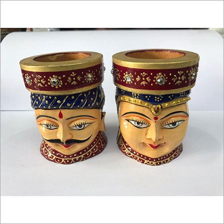 Wooden Items - Wood 4x4x6 Inches, Multicolor | Intricate Design, Hand-Painted, Durable, Elegant Decor