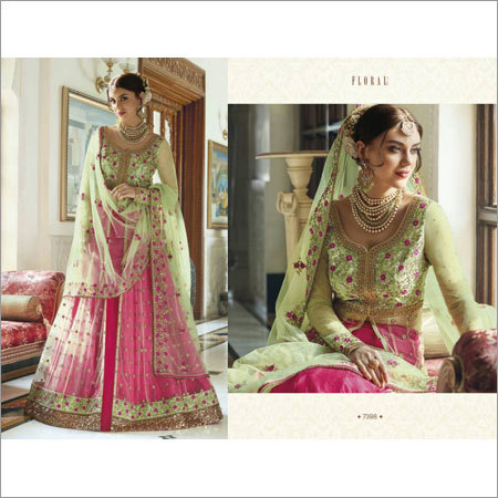 Ladies Designer Lehenga with Long Choli