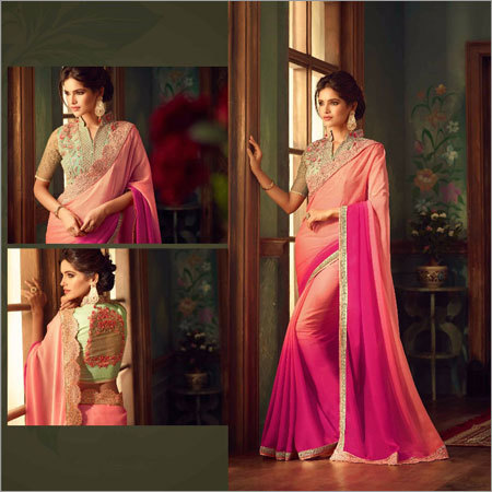 Ladies Double Shaded Saree