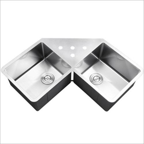 Double Bowl Corner Sink Installation Type: Wall Mounted