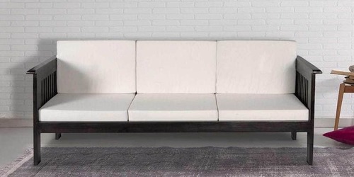 Handcrafted Three Seater Sofa in Espresso Walnut