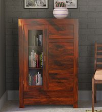 Handcrafted Cabinet In Walnut Finish By Wudstuk