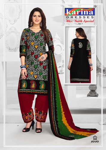 Wax Batik Unstitched Dress Materials Jetpur