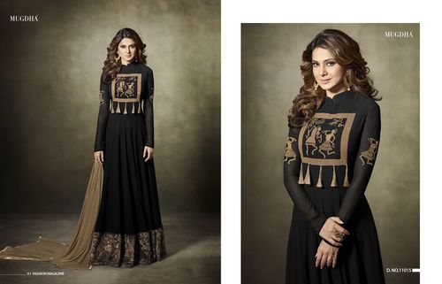 Black Georgette Anarkali Salwar Suit