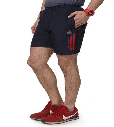 Nevy & Red Men's Shorts - Polyester Material, Plain Pattern, Available in Vibrant Colors | Shrink Proof, Smooth Finish, Quality Tested