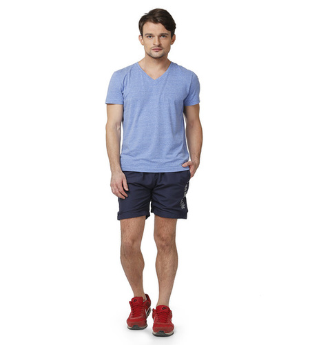 Mens Shorts (Navy & White) - Polyester, Plain Pattern | Shrink Proof, Smooth Finish, Cost-effective, Quality Tested