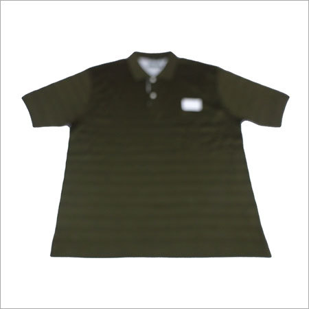 Mercerise Polo T Shirt - Cotton, Checked Pattern, Half Sleeves, Zip Closure, Straight Collar | Breathable, Skin Friendly, Elegant Finish