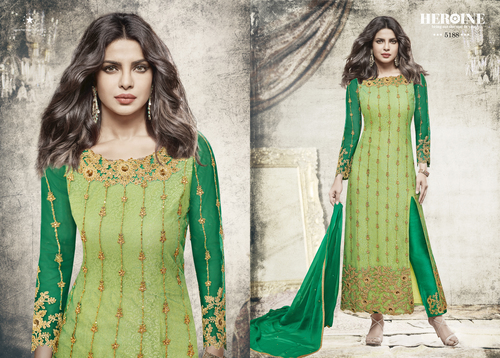 Green Designer Party Wear Salwar Suit