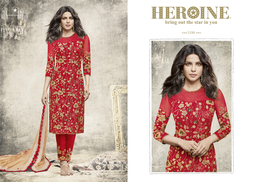 Orange Designer Party Wear Salwar Kameez