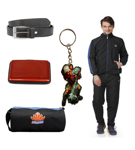 Mens Track suit combo (black&blue)