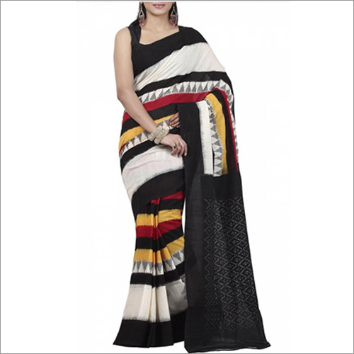 Ladies Ikkat Mercerised Cotton Sarees