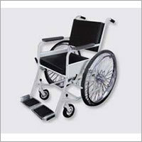 Wheel Chair Non Folding - MS Tube Frame, 106x66x89 cm | Cushioned Seat, Swivel Armrests, Braked Wheels