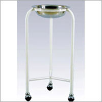 BASIN STAND SINGLE - Stainless Steel 35cm Basin Diameter 86cm Height 5cm Castors | Durable Mobile Easy Cleaning Stable Base