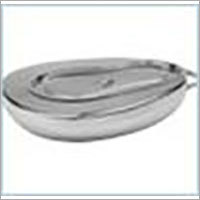 Bed Pan (s s) - Stainless Steel 18x12x4 Inches 2 Liters | Polished Finish Oval Autoclavable Spill Resistant