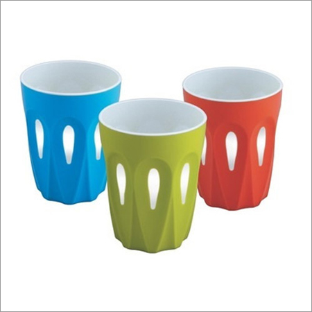 Green And Red And Blue Splash Plastic Glass