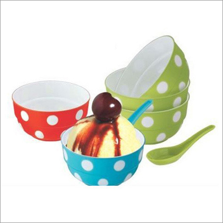Red Ice Cream Bowl