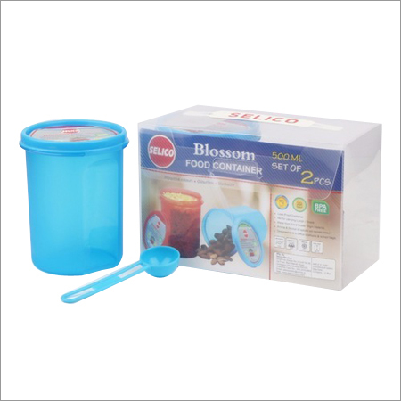 Sky Blue And White Plastic Food Packaging Container