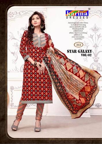 Fancy Bandhani Printed Cotton Unstitched Dress Mat