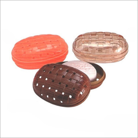 Plastic Soap Case - 115x75 mm Soft Plastic , Orange and Brown Color, Lightweight Design