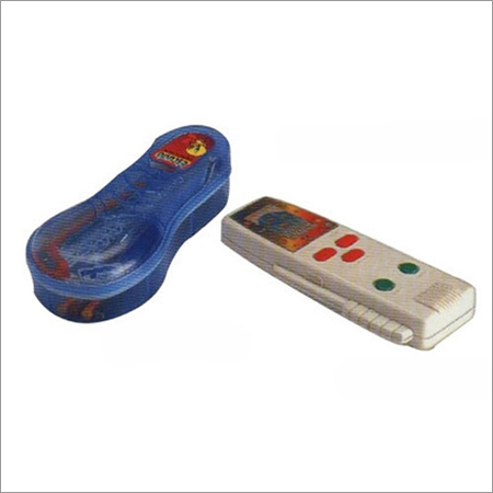 White And Blue Plastic Printed Pencil Box