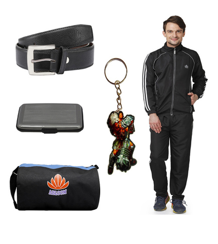 Polyester Mens Track Suit Combo (Black&White)