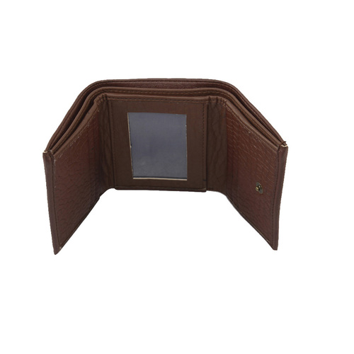 Mens Brown Fold Wallet - Material: Synthetic