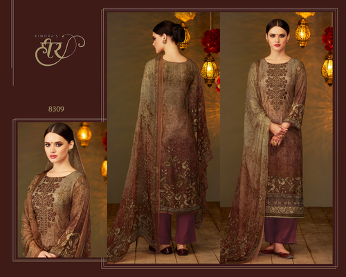 Embroidery Work And Digital Print Salwar Kameez