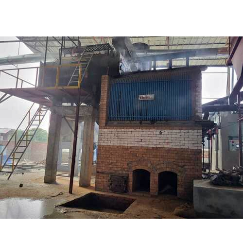 Rice Husk Fired Steam Boiler - Color: Satine Blue