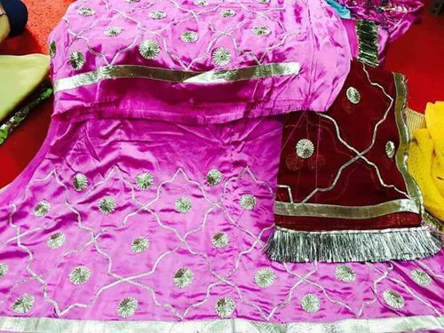 Pink And Golden Designer Rajputi Suit