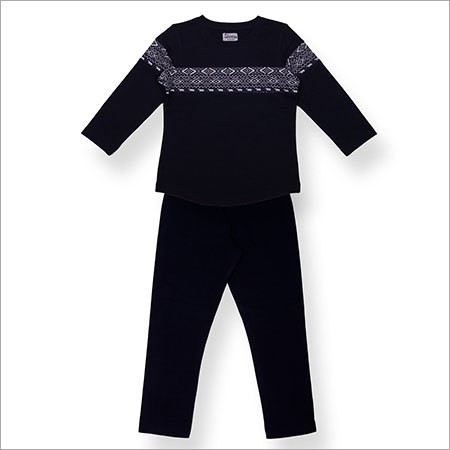 Girls Ethnic night wear-Navy