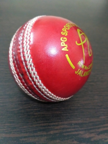 Easy Used Apg Red Leather Cricket Ball