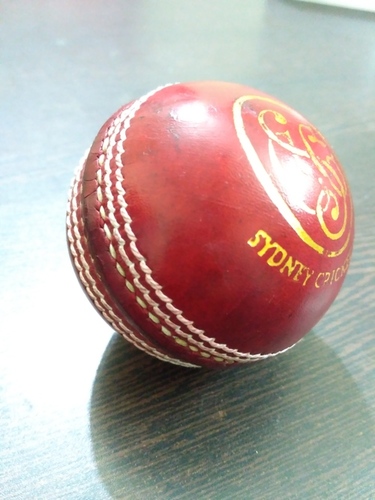 Red Apg Promotional Leather Cricket Ball (Red)