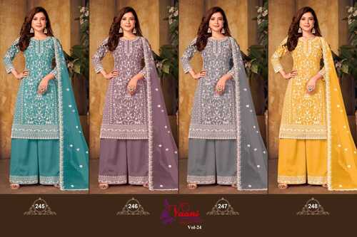 Heavy Embroidery Desinger Plazzo Suit