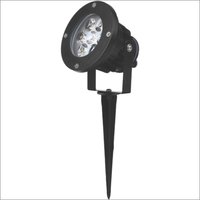 Led Spike Light - Aluminum, Adjustable Head, Black | High Luminosity, Energy Efficient, Customizable Wattage For Outdoor Use