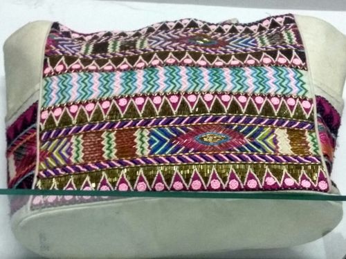 Indian Clutch Bags - Multicolor Embroidery Design, Customizable Color and Design, Zipper Top Closure