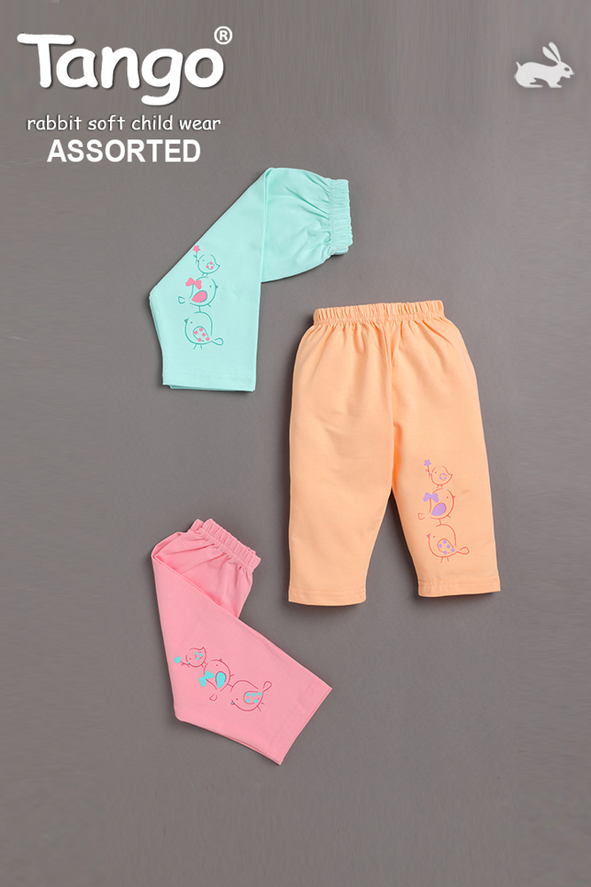 Pajamas Tracksuit - High-Quality Cotton Sizes S-L-XL | Ethnic Printed Pattern Blue and Pink Color Combination for Girls 2-8 Years
