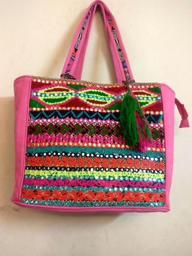 Pink Indian Pearl Beaded Bags