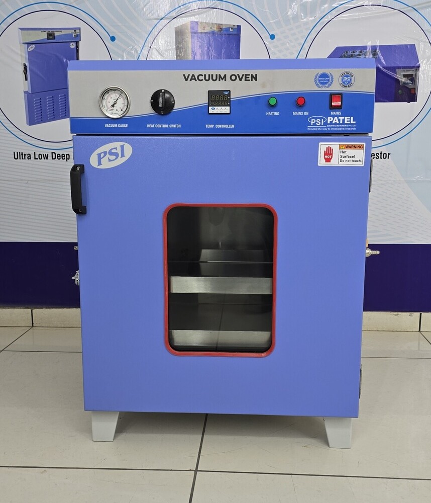 Rectangular Vacuum Oven - Material: The Unit Is Double Walled With Outer Made Of M. S. Sheet Duly Powder Painted And Inner Made Of Heavy Gauge S.S. Sheet.