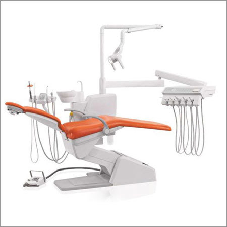 Dental Chair (Tangent) - Metal Frame, Variable Dimensions, Orange | Adjustable Position, Ergonomic Design, Electric Powered